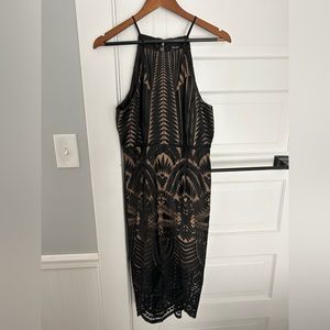 Black Lace Bardot Dress